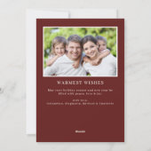 フェスティバルエレガント水彩写真楽しいクリスマス シーズンカード (裏面)