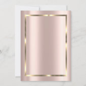 フェスティバルエレガント金ゴールドフレーム、バラ金ゴールドリタイア 招待状 (裏面)