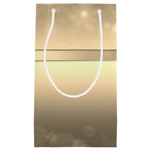 フェスティバルエレガント金ゴールドボウ スモールペーパーバッグ (正面)