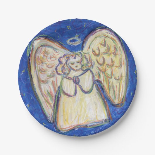 フェスティバルエンジェルカスタムホリデーパーティー紙プレート ペーパープレート (正面)