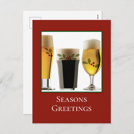 フェスティバルエール眼鏡カスタマイズ可能な休日はがき シーズンポストカード (正面/裏面)