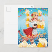 フェスティバルオクトーバーフェストメイドインレッドビーザー ポストカード (正面/裏面)