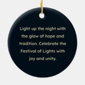 フェスティバルオブライツハヌッカセラミックオーナメント セラミックオーナメント (裏面)