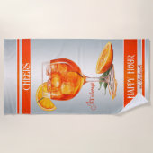 フェスティバルオレンジカクテルハッピーアワー ビーチタオル (正面)