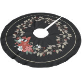 フェスティバルオークリーフとキノコリースクリスマス ブラッシュドポリエステルツリースカート (アングル)