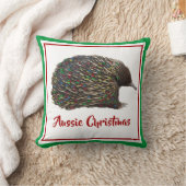 フェスティバルオーストラリアEchidnaクリスマスライトを着て クッション (ブランケット)