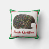 フェスティバルオーストラリアEchidnaクリスマスライトを着て クッション (裏面)