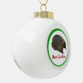 フェスティバルオーストラリアEchidnaクリスマスライトを着て セラミックボールオーナメント (左)