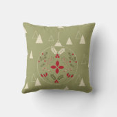 フェスティバルオーナメントクリスマスピローホリデーデコール クッション (裏面)