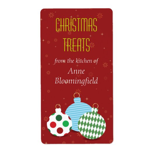 フェスティバルオーナメントクリスマスベーキングラベル ラベル (正面)
