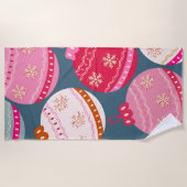 フェスティバルオーナメントクリスマス ビーチタオル (正面)