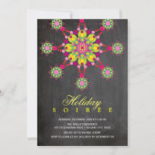 フェスティバルオーナメントシャルボードホリデーパーティー招待状 招待状 (正面)