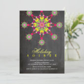 フェスティバルオーナメントシャルボードホリデーパーティー招待状 招待状 (スタンド正面)