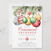 フェスティバルオーナメントスワップクリスマスパーティー 招待状 (正面)