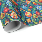 フェスティバルオーナメントデザイン ラッピングペーパー (ロールコーナー)