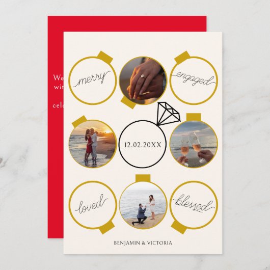 フェスティバルオーナメントメリーと婚約した シーズンカード (正面/裏面)