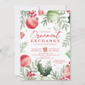 フェスティバルオーナメント交換クリスマス 招待状 (正面)