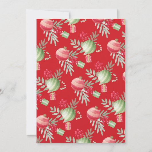 フェスティバルオーナメント交換クリスマス 招待状 (裏面)