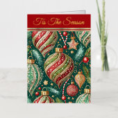 フェスティバルオーナメント 箔グリーティングカード (正面)