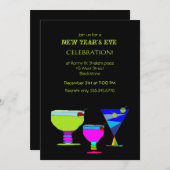 フェスティバルカクテルニューイヤーイブパーティー 招待状 (正面/裏面)