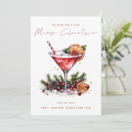 フェスティバルカクテル2026カレンダーメリークリスマス シーズンカード (スタンド正面)