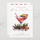 フェスティバルカクテル2026カレンダーメリークリスマス シーズンカード (正面/裏面)