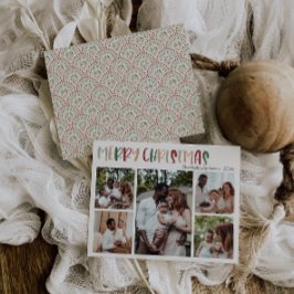 フェスティバルカジュアルカラフルのChristmas Five写真 シーズンカード