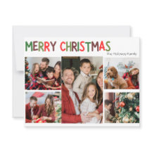 フェスティバルカジュアルカラフルクリスマスファイブフォトホリド