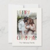 フェスティバルカジュアルカラフルクリスマス色あせ写真 シーズンカード (正面)