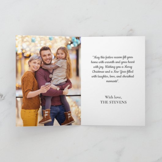 フェスティバルカジュアルカラフルクリスマス2写真 シーズンカード (内部)