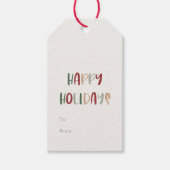フェスティバルカジュアルカラフルハッピーホリデイズトゥ ギフトタグ (正面)