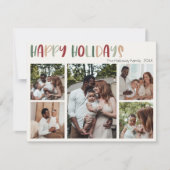 フェスティバルカジュアルカラフルハッピーホリデーズファイブフォト シーズンカード (正面)