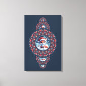 フェスティバルカスタムかわいいキツネ装飾マンダラ キャンバスプリント (正面)