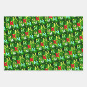 フェスティバルカスタムの商品受取人用モノグラム ラッピングペーパーシート (正面)