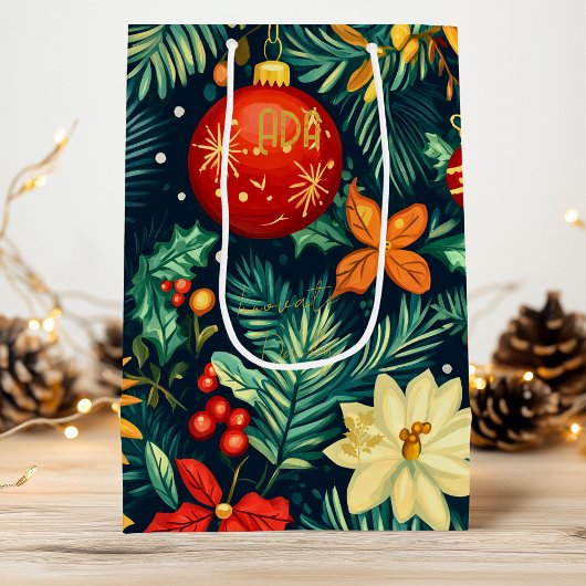 フェスティバルカスタムエバーグリーン及びオーナメント抱き枕 ワインギフトバッグ
