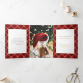 フェスティバルカスタムハッピーホリデーズタイポグラフィ写真 三つ折りカード (内部)