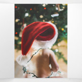 フェスティバルカスタムハッピーホリデーズタイポグラフィ写真 三つ折りカード (内部中)