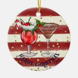 フェスティバルカスタムホリデードリンクスクリスマスオーナメント セラミックオーナメント