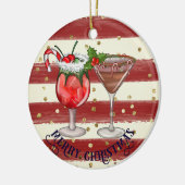 フェスティバルカスタムホリデードリンクスクリスマスオーナメント セラミックオーナメント (左)