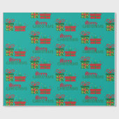 フェスティバルカスタムホリデーメリークリスマスギフトボックス ラッピングペーパー (フラット)