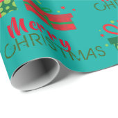 フェスティバルカスタムホリデーメリークリスマスギフトボックス ラッピングペーパー (ロールコーナー)