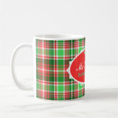 フェスティバルカスタムレッドグリーンホワイトクリスマスホリデー コーヒーマグカップ (左)