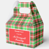 フェスティバルカスタムレッドグリーンホワイトクリスマスホリデー フェイバーボックス (正面)