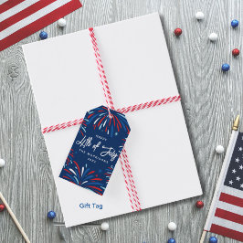 フェスティバルカスタム花火7月4日パーティー ギフトタグ