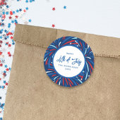 フェスティバルカスタム花火7月4日パーティー ラウンドシール