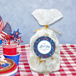 フェスティバルカスタム花火7月4日パーティー ラウンドシール