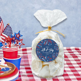 フェスティバルカスタム花火7月4日パーティー ラウンドシール