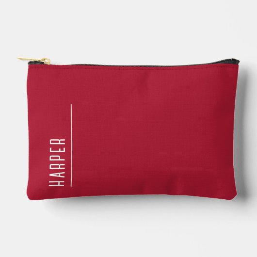 フェスティバルカスタム赤クリスマスギフトのモノグラム アクセサリーポーチ (正面)