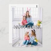 フェスティバルカスタム2-photosファミリーハッピーイースター ポストカード (正面/裏面)