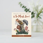 フェスティバルカタツムリのキノコの良い雰囲気クリスマスホ シーズンカード (スタンド正面)